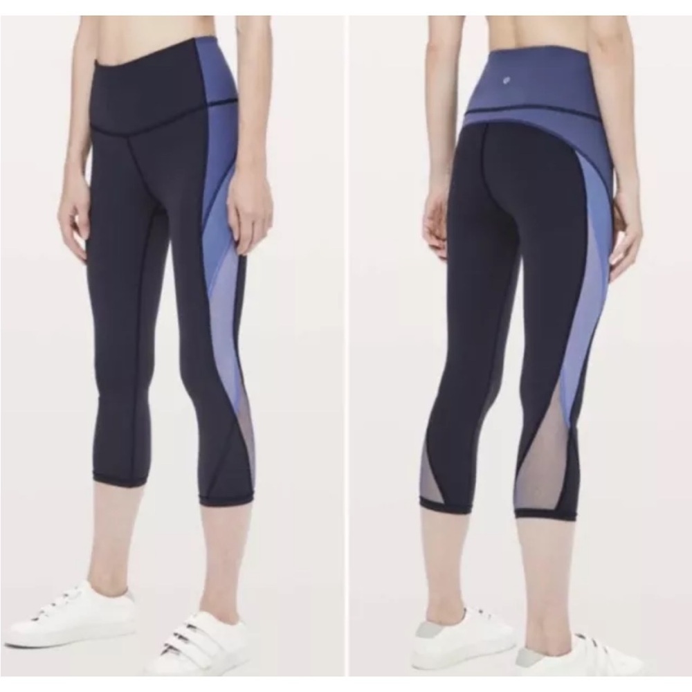 Lululemon Colour‎ Me Ombre Legging Pants Womens 4 Blue Mesh